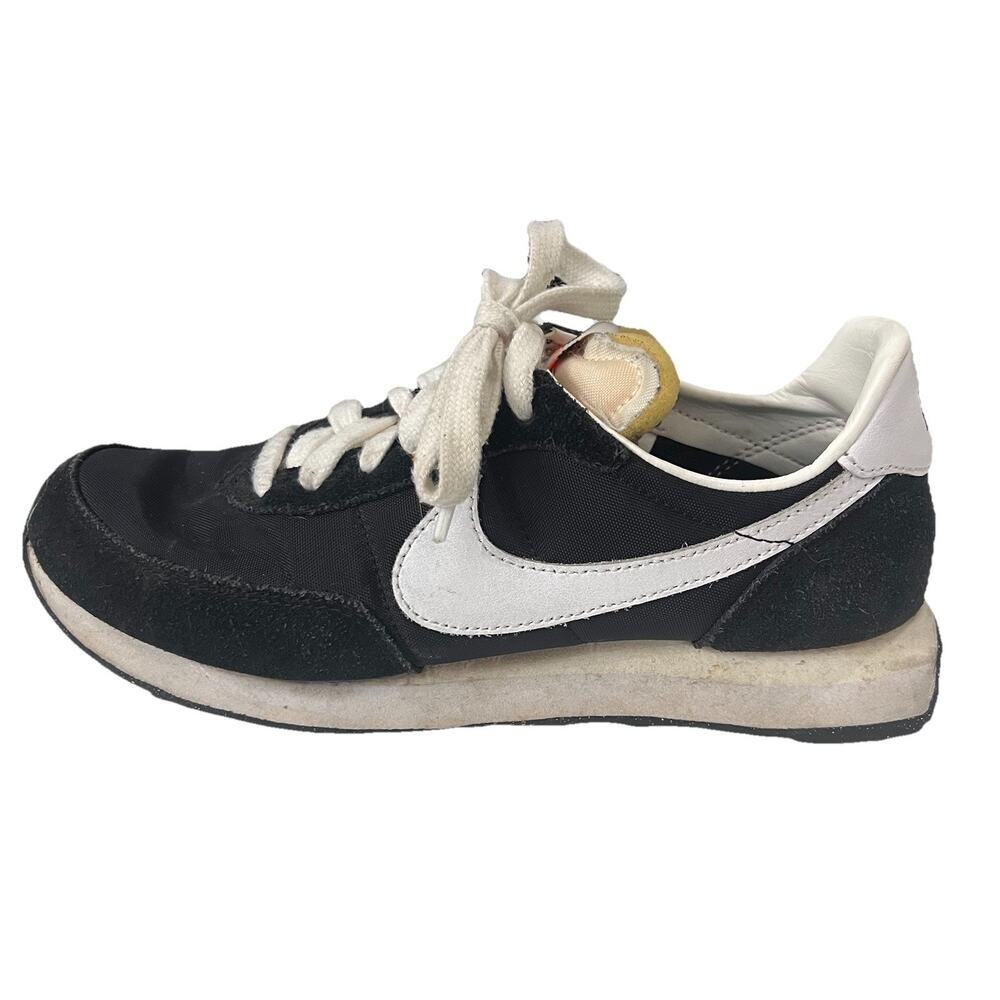 Nike Waffle Trainer 2 Low Black White Big Kids GS Size 5.5